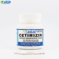 Cetirizin - Chai 500 viên nén trắng - ENLIE (Cetirizin 10mg)