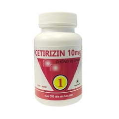 Cetirizin 10mg - Chai 200 viên nén - DonaiPharm (Cetirizine 10mg)
