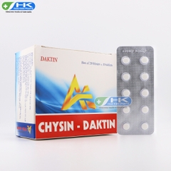 Chysin Daktin - Hộp 20 vỉ x 10 viên - DP Đắk Tín (Bromelain 40mg, Papain 30mg)