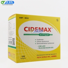 Cidemax - Hộp 10 vỉ x 10 viên nang mềm - NIC Pharma(Guaifenesin 100mg; Cetirizin.2HCI 5mg; Dextromethorphan HBr 15mg)