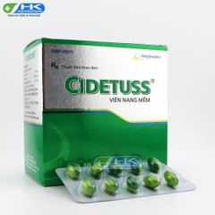 Cidetuss - Hộp 10 vỉ x 10 viên nang mềm - Imexpharm (Guaifenesin 100mg; Cetirizin 2HCl 5mg; Dextromethorphan HBr 15mg)
