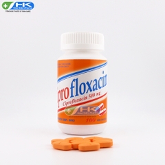 Ciprofloxacin - Chai 100 viên nén - Quảng Bình(Ciprofloxcain 500mg)