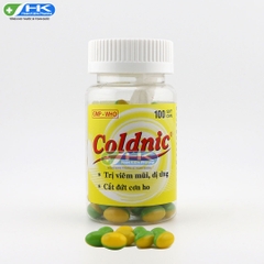 Coldnic - Chai 100 viên nang mềm - NIC Pharma(Cetirizin 5mg; Guaifenesin 100mg; Dextromethorphan 15mg)