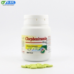 Clorpheniramin 4mg - Chai 500 viên nén - NIC Pharma(Clorpheniramin maleat 4mg)