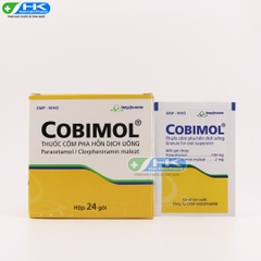 Cobimol - Hộp 24 gói x 1,6g -Imexpharm(Paracetamol 100mg; Chlorpheniramin maleat 2mg)