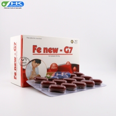 Fenew - G7 - Hộp 5 vỉ x 15 viên nang mềm - Thành Công (Fe fumarat  60mg; Vitamin E 5mg; Acid folic 1mg; Vitamin B12 5mcg)