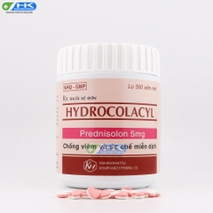 Hydrocolacyl -  Chai 500 viên nén 2 lớp - KhaPharco Pharm (Prednisolon 5mg)