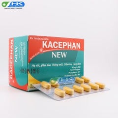 Kacephan new - Hộp 10 vỉ x 10 viên - KhaPharco Pharm  (Acetaminophen 500mg; Guaifenesin 200mg; Dextromethorphan HBr 15mg; Phenylephrin HCl 10mg)