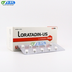 Loratadin US - Hộp 10 vỉ x 10 viên - USP (Loratadin 10mg)