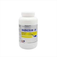 Magsenium B6 - Chai 250 viên nén - USP (Magnesi oxyd 75mg; vitamin B6 5mg; vitamin B1 1,5mg)
