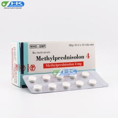 Methylprednisolone 4mg - Hộp 10 vỉ x 10 viên nén -KhaPharco Pharm(Methylprednisolone 4mg)