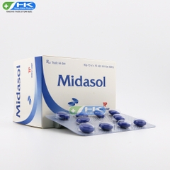 Midasol - Hộp 10 vỉ x 10 viên nén bao đường - Thành Nam Pharma (Methylene blue 20mg; Camphor 20mg)