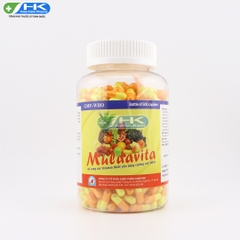 Muldavita - Chai 500 viên nang cứng - Vinaphar(Vitamin B1,B2,B5 10mg; Vitamin B9 0,2mg)