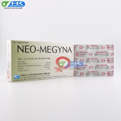 Neo Megyna - Hộp 1 vỉ x 10 viên - Dược Phẩm 3/2 (Metronidazol 500 mg; Neomycin Sulfat 65 000 IU; Nystatin 100.000 IU)