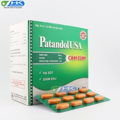 Patandol Usa Cảm cúm - Hộp 15 vỉ x 12 viên nén - PP.Pharco (Paracrtamol 500mg; Caffein 25mg; Phenylephrine HCl 5mg)