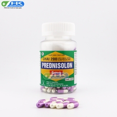Prednisolon - Chai 200 viên nang cứng - Cophavina(Prednisolon 5mg)