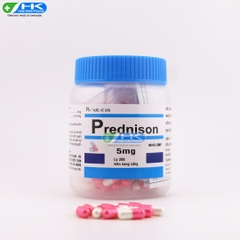 Prednison 5mg - Chai 200 viên nang trắng đỏ - Thành Nam Pharma(Prednisolon 5mg)