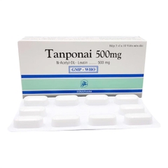 Tanponai 500mg - Hộp 3 vỉ x 10 viên nén dài - DonaiPharm (N-Acetyl-DL-Leucin 500mg)