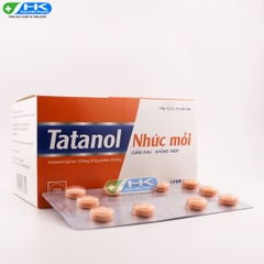 Tatanol Nhức Mỏi - Hộp 10 vỉ x 10 viên nén - PymePharco (Acetaminophen 325mg; Ibuprofen 200mg)