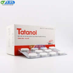 Tatanol 500mg  - Hộp 10 vỉ x 10 viên nén - PymePharco (Acetaminophen 500mg)