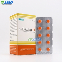 TidaDazien 10 - Hộp 10 vỉ x 10 viên nén - BVPharma(Bromelain 40mg; Cao khô Can khương 10mg)