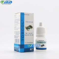 Tobcol nhỏ mắt - Hộp 1 lọ 5ml - Dược Phẩm 3/2 (Tobramycin 15mg)