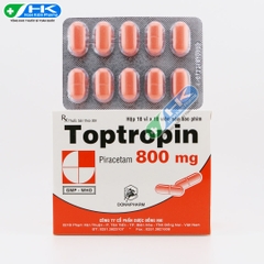 Toptropin 800 - Hộp 10 vỉ x 10 viên nén - DonaiPharm (Piracetam 800mg)