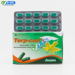Terp-cod's - Hộp 20 vỉ x 15 viên nén - VacoPharm (Terpin hydrat 100mg; Dextromethorphan HBr 10mg)