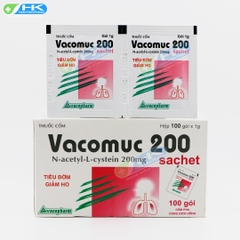 Vacomuc 200 - Hộp 100 gói x 1g - VacoPharrm (Acetylcystein 200mg)