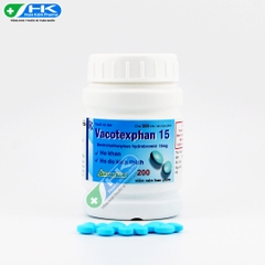 Vacotexphan 15 - Chai 200 viên nén - VacoPharm (Dextromethorphan HBr 15 mg)