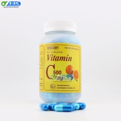 Vitamin C 500 - Chai 200 viên nang cứng - Khapharco Pharm(Acid Ascorbic 500mg)