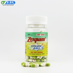 Zexpam - Chai 200 viên nang cứng - NIC Pharma (Terpin Hydrat 50mg; Dextromethorphan 2HBr 5mg)