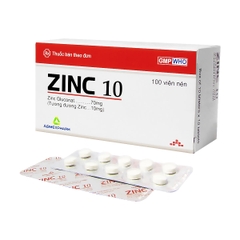 Zinc 10 - Hộp 10 vỉ x 10 viên - Agimexpharm (Zinc 10mg)