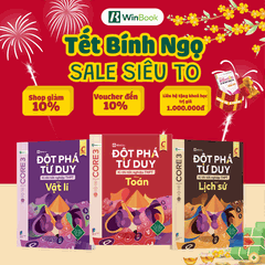 [COMBO ÔN TỐT NGHIỆP A03] Bộ 3 cuốn sách Đột phá tư duy kì thi tốt nghiệp THPT môn Toán, Lí, Sử - Ôn thi cấp tốc - Chính hãng WinBook