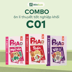 Combo 3 cuốn sách P.H.A.O Ôn luyện thi tốt nghiệp THPT ĐGNL môn Toán, Lí, Văn - Ôn lí thuyết khối C01 cấp tốc | WinBook