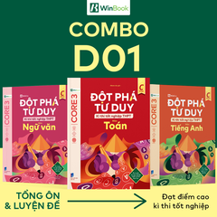[COMBO NÂNG ĐIỂM KHỐI D01] Bộ 3 cuốn Đột phá tư duy kì thi tốt nghiệp THPT môn Toán, Văn, Anh