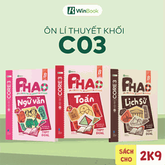 Bộ 3 sổ tay kiến thức C03- P.H.A.O Ôn luyện thi tốt nghiệp THPT, ĐGNL môn Toán, Văn, Sử - Bám sát kì thi 2027 | WinBook