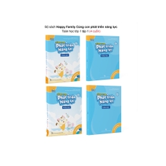 Sách - Combo 4 cuốn Happy family Cùng con phát triển năng lực Toán lớp 1 tập 1