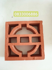 Gạch thông gió Đồng Tiền 20x20x6cm đỏ Viglacera Hạ Long