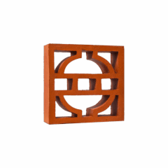 Gạch thông gió Đồng Tiền 20x20x6cm đỏ Viglacera Hạ Long