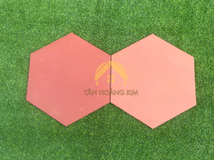 Gạch lục giác 23x23cm màu đỏ đậm Gốm Đất Việt