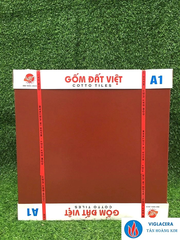 Gạch lát 50x50cm màu đỏ tráng men Gốm Đất Việt