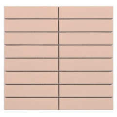 Gạch Mosaic thanh nhỏ hồng mờ