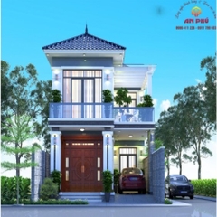 Mẫu nhà 2 tầng có ga ra để xe đẹp mộng mơ