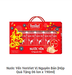 Nước Yến Vị Nguyên Bản 6x190mlx8 (LON CAO)