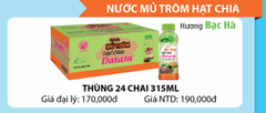 Nước Mủ Trôm Hạt Chia Datafa Hương Bạc Hà (315ml x24)