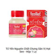 Yến Việt Lọ Rời Vị Hạt Sen (1x70mlx36 - 1 thùng/6 lốc)