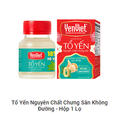 Yến Việt Lọ Rời Không Đường (1 lốc/6 lọ - 1 thùng/6 lốc)