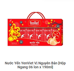 Nước Yến Vị Nguyên Bản 6x190mlx8 (LON THẤP)