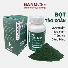 Bột Tảo Xoắn Đắp Mặt Nạ NANOCEE Nguyên Chất - Mặt Nạ Giúp Căng Bóng Da, Mờ Nhăn, Ngừa Mụn